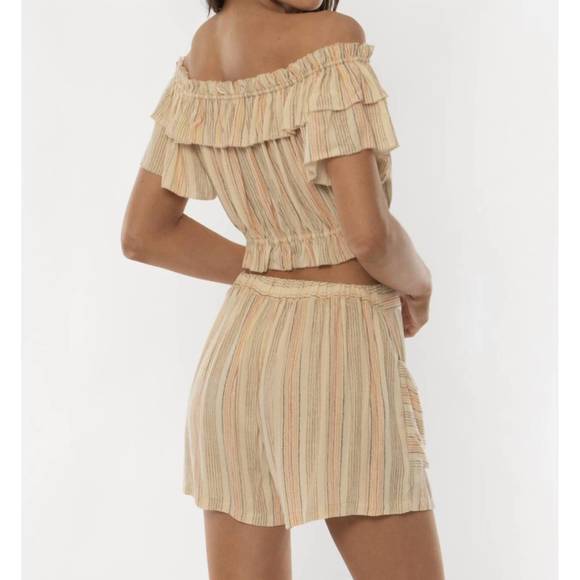 NEW AMUSE SOCIETY playa woven short in wheat - Picture 2 of 3